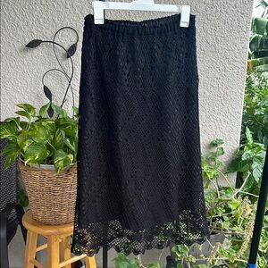 Vintage Crochet 🧶 by Thums up, Made in Thailand / Lined/ Art Silk Blend Y2K boho